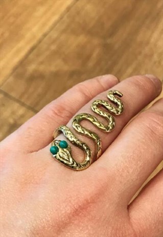 SNAKE EYE RING TURQUOISE STONE