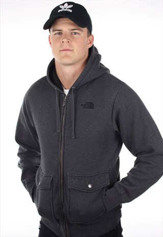 VINTAGE THE NORTH FACE FLEECE LINED FULL ZIP HOODIE