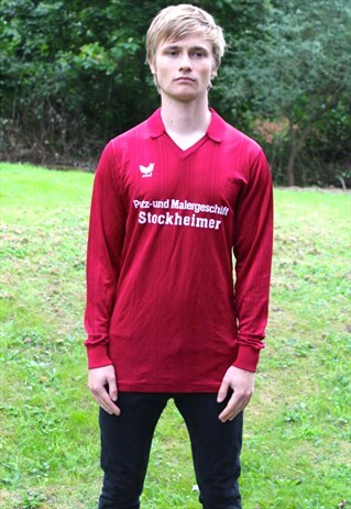 VINTAGE 80S ERIMA SOCCER FOOTBALL JERSEY - LARGE - RARE