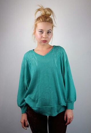 VINTAGE 80'S SLOUCHY KNIT JUMPER