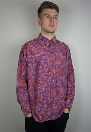 PURE SILK PATTERNED SHIRT