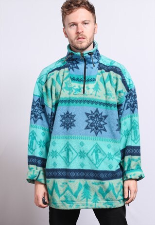 VINTAGE HALF ZIP FLEECE TOP