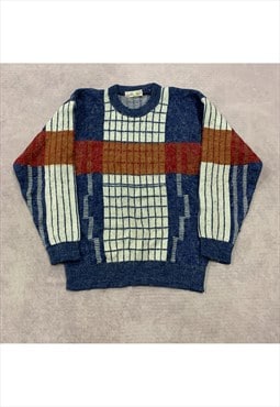 Vintage abstract knitted jumper Men's M