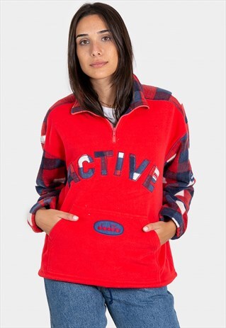 VINTAGE 80S FLEECE JACKET CRAZY PRINT AVELINAS / SP201651