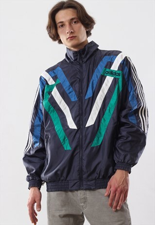 90'S VINTAGE MENS ADIDAS WINDBREAKER TEAM TRACKSUIT JACKET