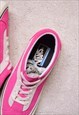 VANS RED/PINK CANVAS TRAINERS