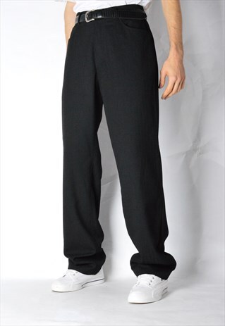 VINTAGE 90S BLACK STRIPED PANTS