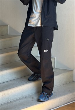 Vintage THE NORTH FACE Pants Shell Trousers Baggy Black 