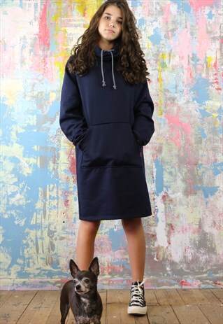 FUNNEL NECK DRAWSTRING HOPE JUMPER DRESS