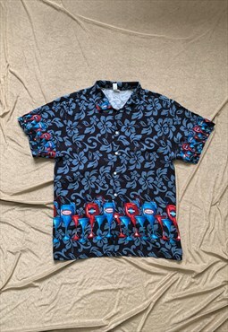 Vintage 90s Funky Pattern Hawaiian Shirt 