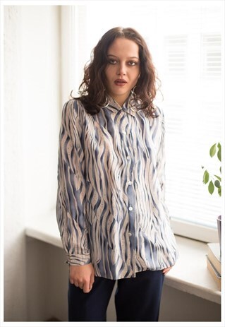 VINTAGE 90'S MULTI COLOUR PATTERNED SHIRT