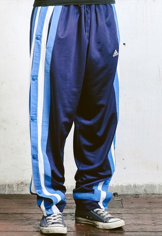 VINTAGE ADIDAS SNAP TRACK PANTS