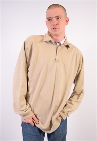 VINTAGE CHAMPION SWEATSHIRT JUMPER BEIGE