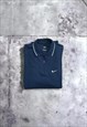 Men's Vintage Navy Blue Nike Half Zip Polo Shirt 