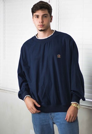 VINTAGE TOMMY HILFIGER SWEATSHIRT JUMPER LOGO 90S XL 19.5