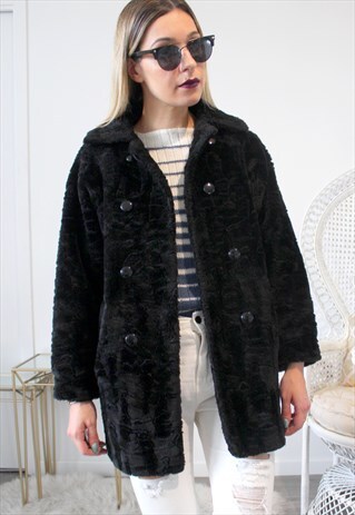 VINTAGE FAUX FUR COAT