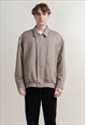 VINTAGE 80S BOXY FIT TRUCKER MEN JACKET IN BRICK BROWN M/L