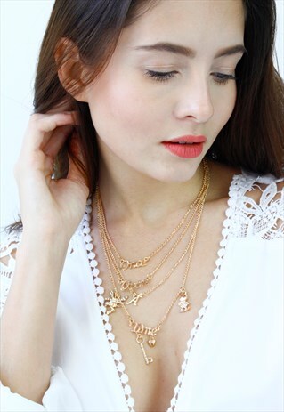 GOLD 'ONCE UPON A TIME' MULTI LAYER CHAIN NECKLACE