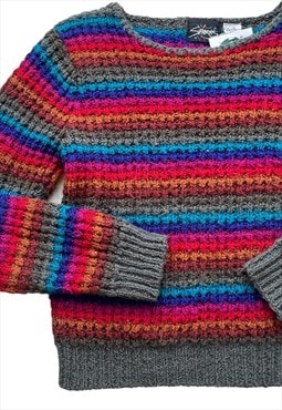 Vintage Y2k Knitted Jumper Sweater Striped