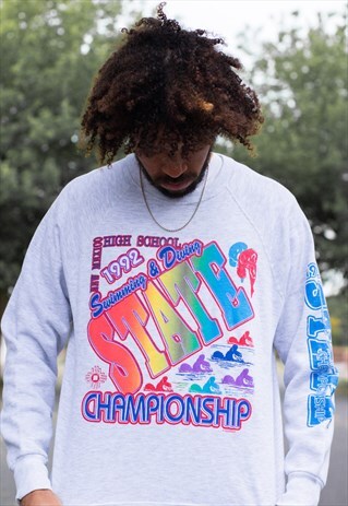 VINTAGE 90'S AMERICAN SWIMMING COMPETITION SWEATSHIRT