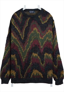Vintage 90's Boulevard Jumper / Sweater Coogi Style Knitted