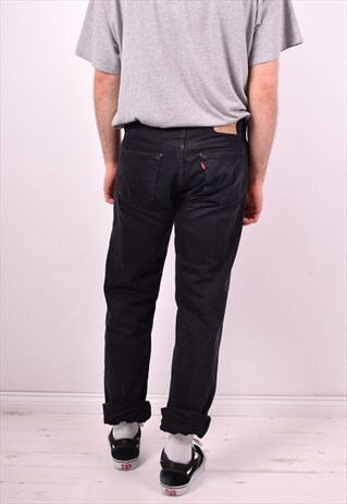 LEVI'S 501 MENS VINTAGE JEANS W33 L36 BLACK 90S