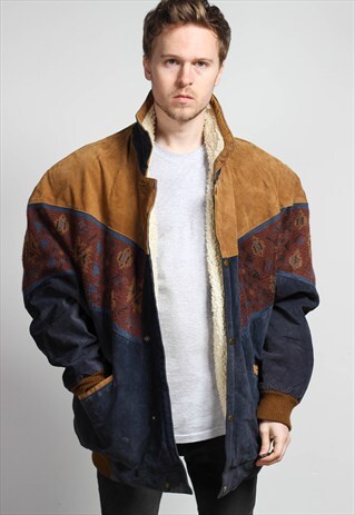 VINTAGE OVERSIZED AZTEC SHERPA JACKET