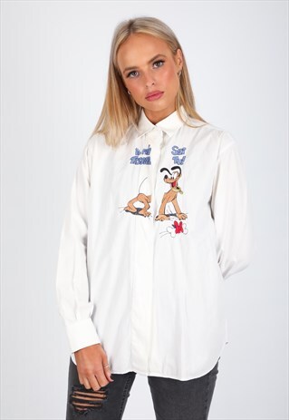 VINTAGE UNBRANDED LONG SLEEVE PATTERN SHIRT S99