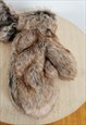 FAUX FUR MITTENS, FAUX FUR WOOL MITTENS, FAUX FUR GLOVES