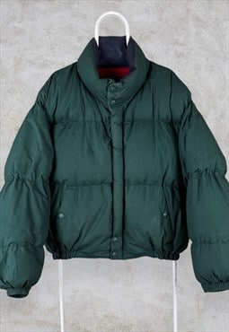 Vintage Green Nautica Puffer Jacket Duck Down Mens Large
