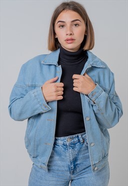 Vintage Denim Jacket in Blue Medium