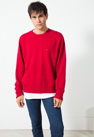 ON SALE VINTAGE 80S TOMMY HILFIGER KNITWEAR JUMPER / S0230