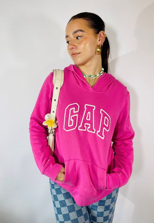 gap neon pink sweatshirt
