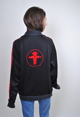 BLACK HIGH NECK FESTIVAL JACKET, 90S TRACK SUIT JACKET