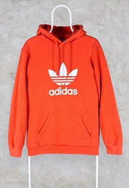 Adidas Originals Orange Hoodie Firebird Pullover Men's XS