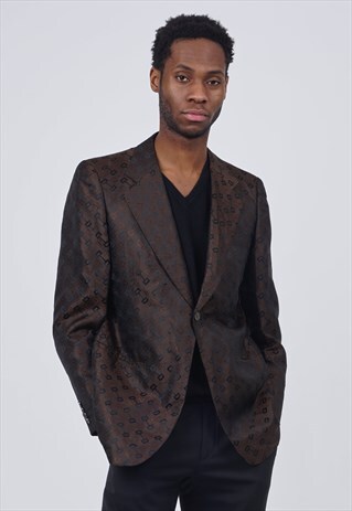 VINTAGE 80'S GUCCI MONOGRAM BLAZER