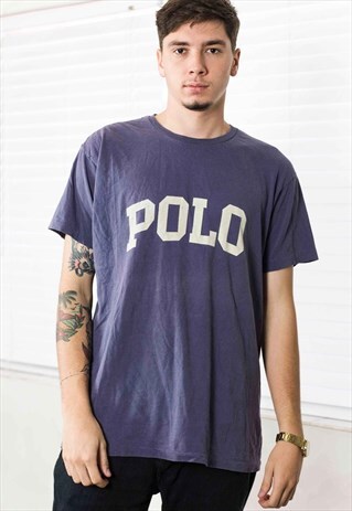 VINTAGE RALPH LAUREN T-SHIRT LOGO 90S M 6.6