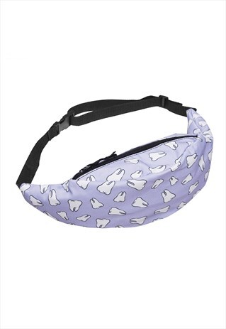 PURPLE TEETH WAIST BAG BUM BAG