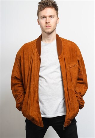 VINTAGE SUEDE BOMBER JACKET