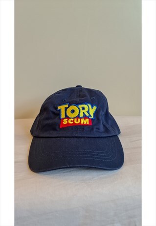 EMBROIDERED TORY SCUM PARODY DAD CAP IN BLUE