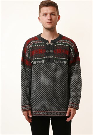 90S VINTAGE OLDSCHOOL WOOL KNITWEAR SWEATER JUMPER 16087