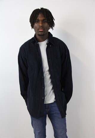 VINTAGE CORD NAVY SHIRT