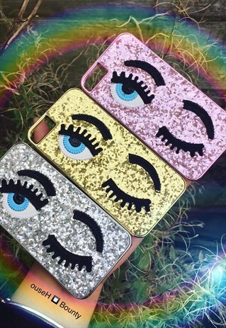 GLITTER FLIRTING EYES IPHONE 6 6S PHONE CASE COVER SKIN