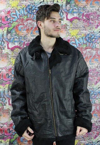 VINTAGE AVIATOR/FLYING JACKET. SHEARLING SHEEP SKIN. UNISEX.