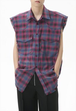 Men's Vintage Vest Check Shirt SS2023 VOL.3