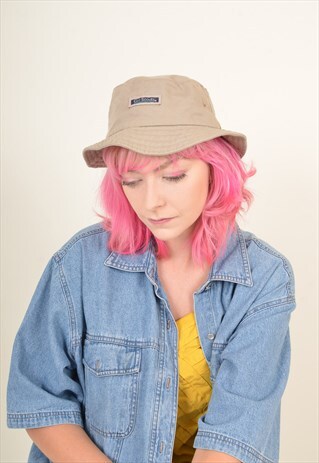 VINTAGE 90'S SAFARI BUCKET HAT CREAM