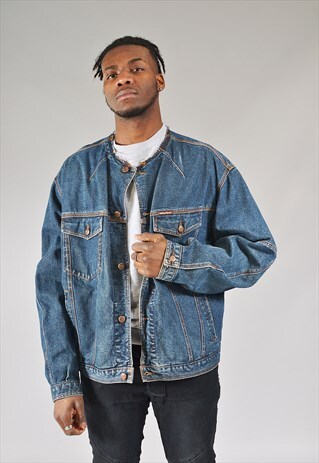 VINTAGE MARLBORO CLASSICS DENIM JACKET DARK BLUE