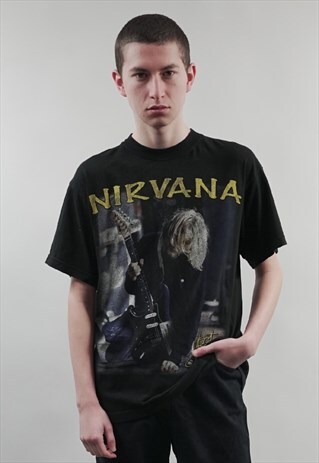 VINTAGE NIRVANA KURT COBAIN BAND T-SHIRT