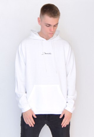 WHITE DECIDE (NAVY) HOODIE