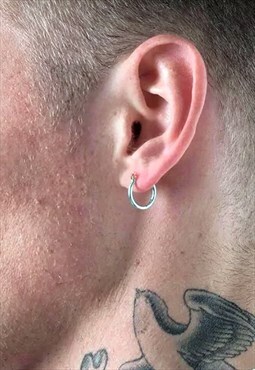 54 Floral Essential 10mm Hoop Earring - Silver 